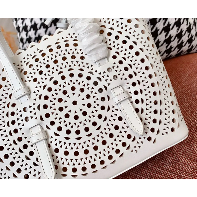 Leather  Hollow out Tote Bag