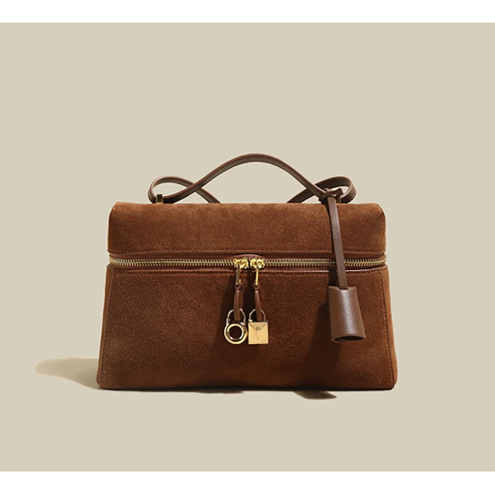 Suede shoulder bag