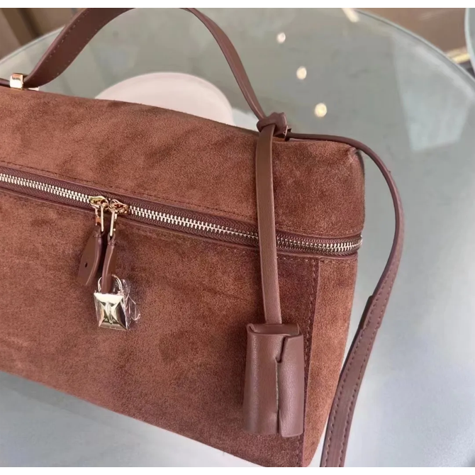 Suede shoulder bag