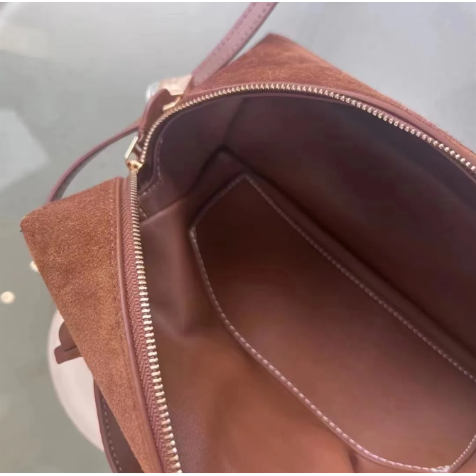 Suede shoulder bag