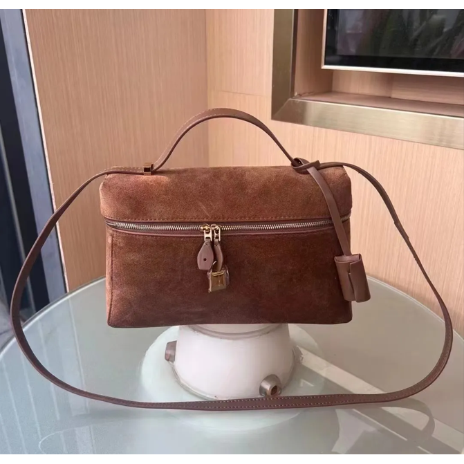 Suede shoulder bag