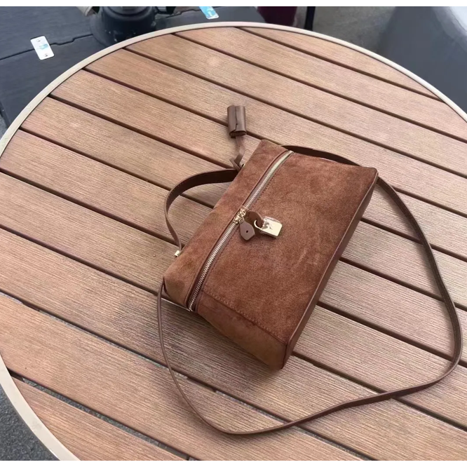 Suede shoulder bag