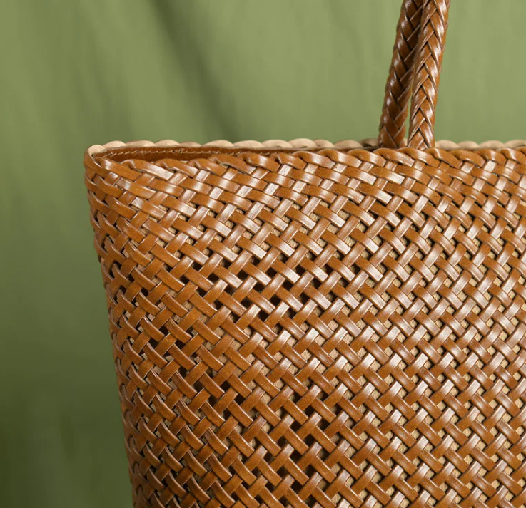 Vintage Leather Tote Bag