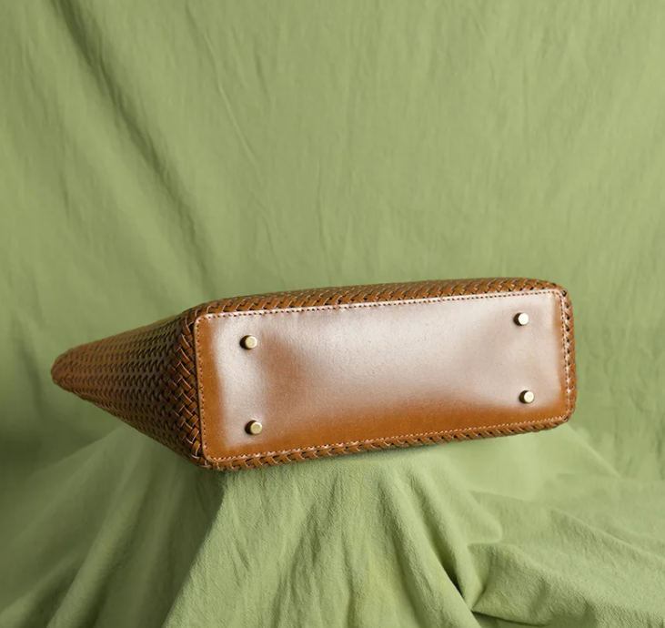 Vintage Leather Tote Bag