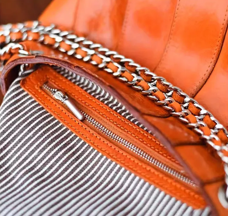 Leather Chain Leather Bag