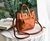 Compact Genuine Leather Shoulder Bag
