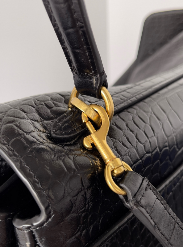 Classic Cowhide Leather Handbag