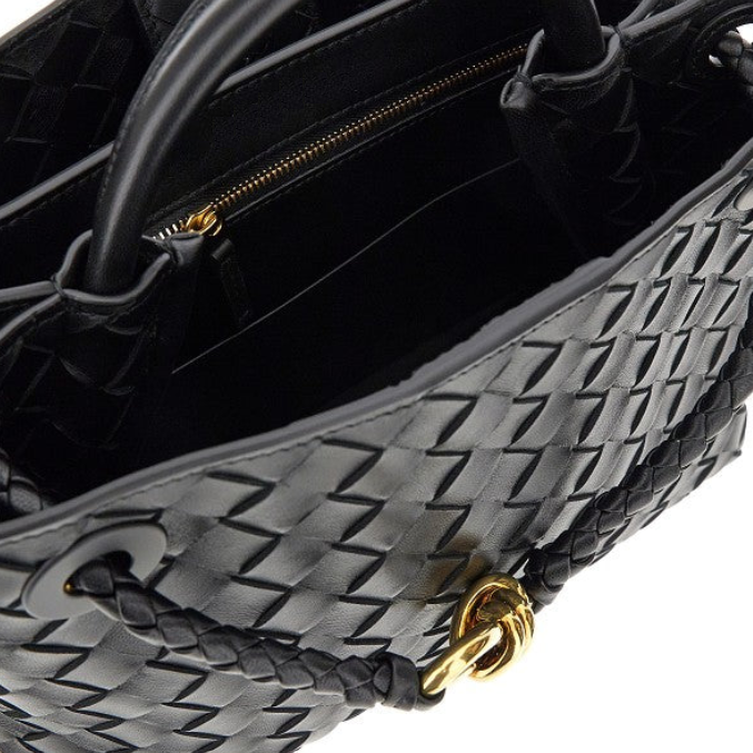 Leather woven Tote Bag
