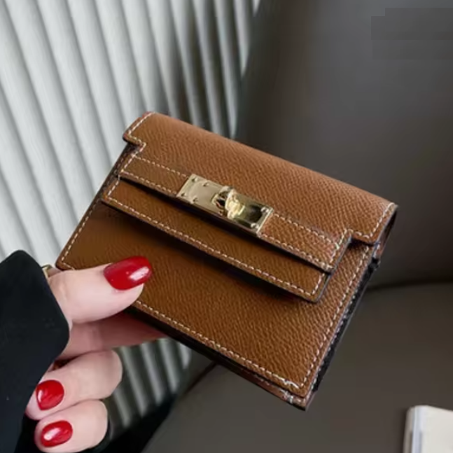 Leather Pocket Compact Wallet by Christina Shiefer