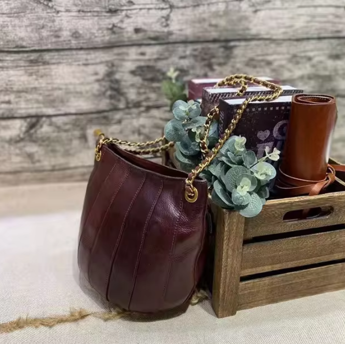 Leather Chain Leather Bag