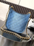 Washed Denim Sling Bag with Gold-Tone Chain