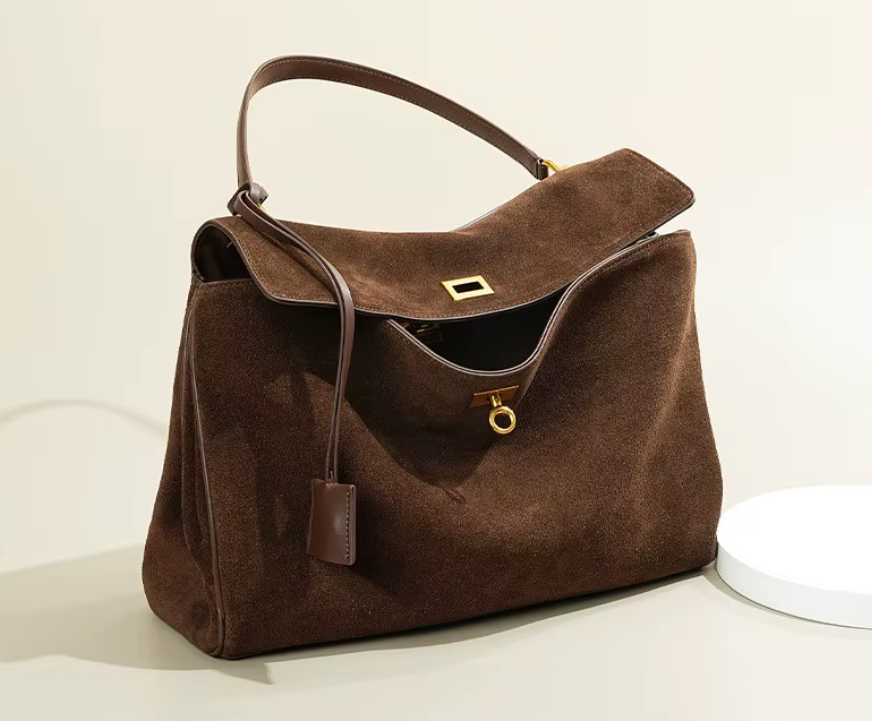 Suede Cowhide Shoulder Bag