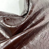 Oversized Croc Embossed Vegan Leather Tote Bag