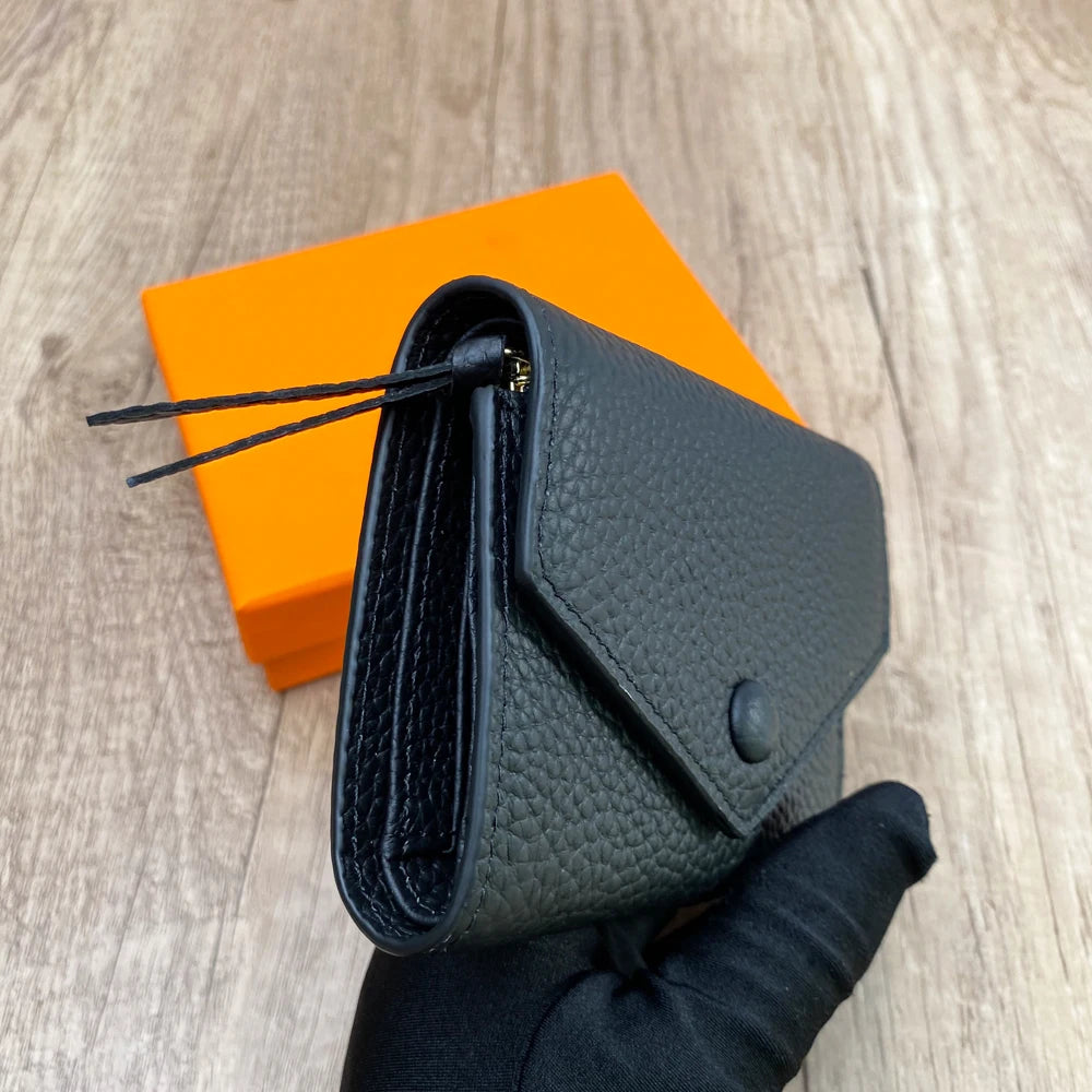 Leather Coin &amp; Card Wallet