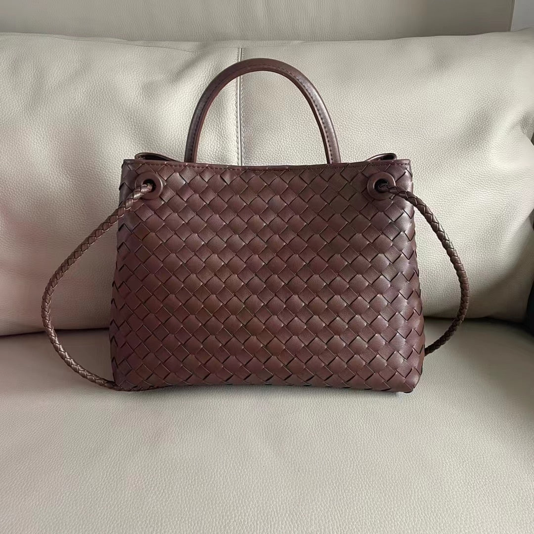 Leather woven Tote Bag