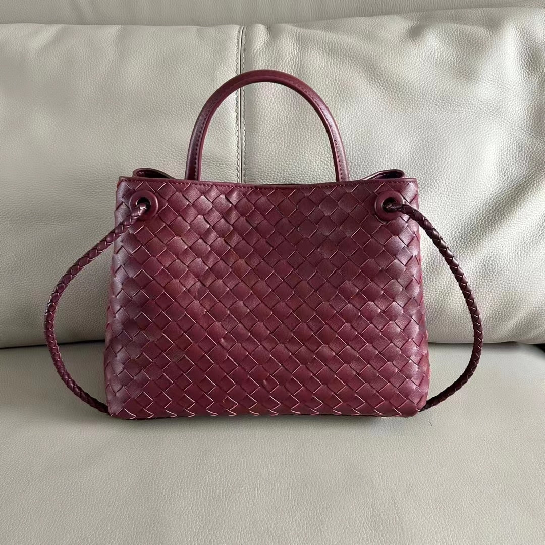 Leather woven Tote Bag