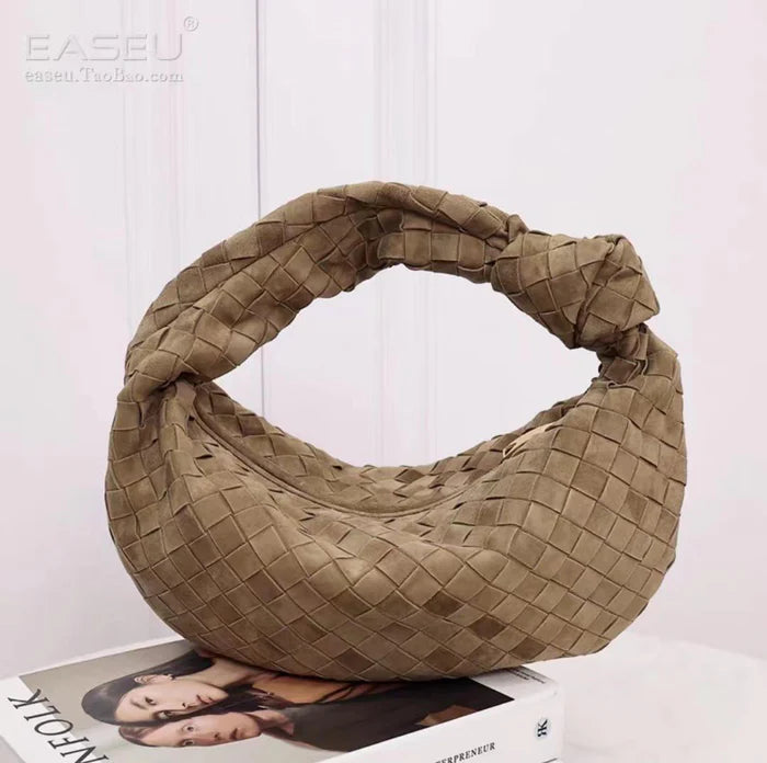 Braided Loop Bag-Calfskin Leather