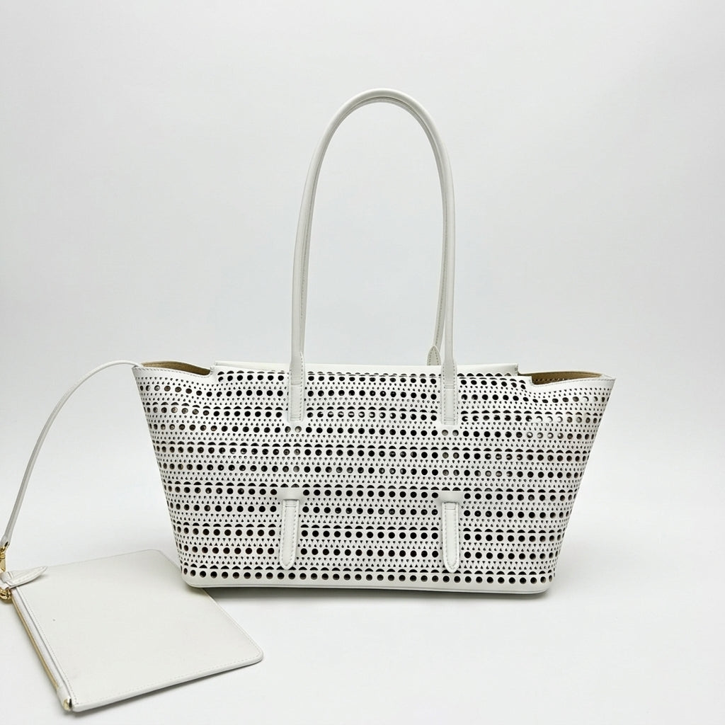 Cutout Leather Tote Bag by Christina Shiefer