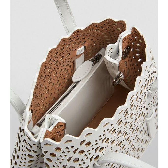 Leather  Hollow out Tote Bag