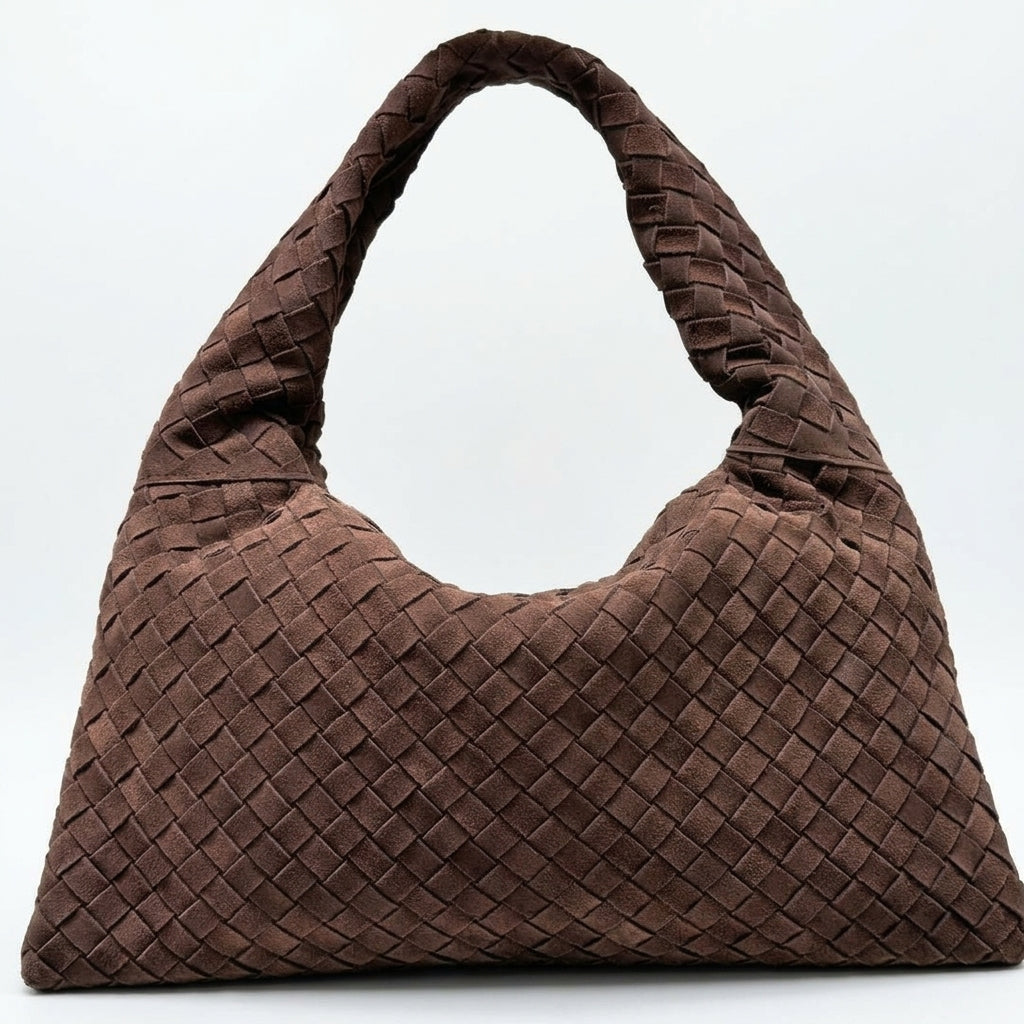 Woven Cowhide Suede Bag by Christina Shiefer