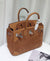 Handcrafted 12-Inch Cowhide Leather Suede Tote Bag