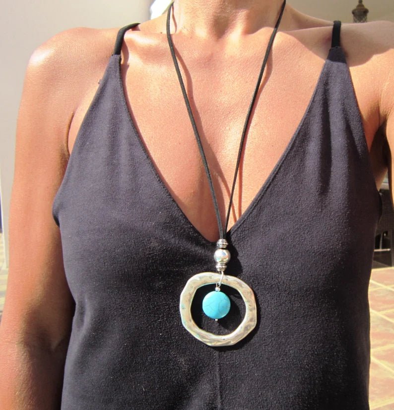 Boho Statement Turquoise Necklace