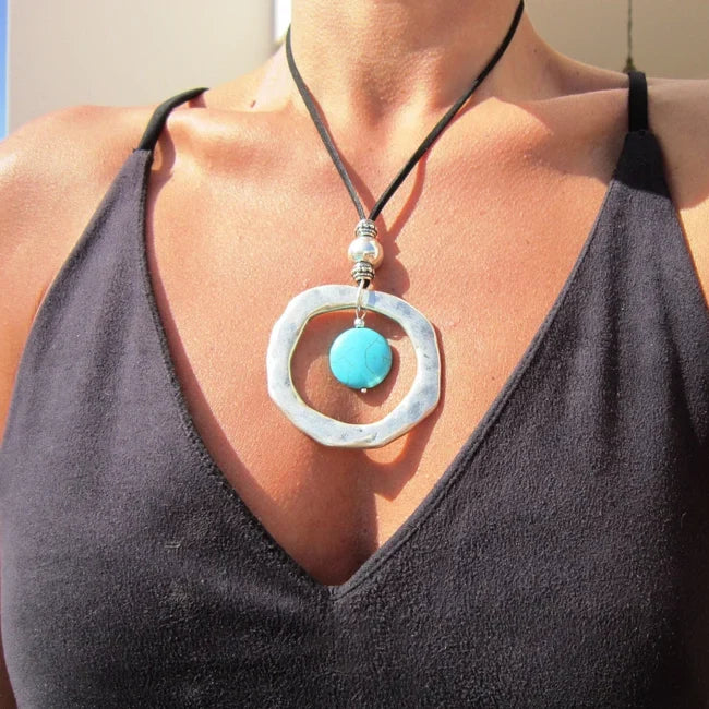 Boho Statement Turquoise Necklace by Christina Shiefer