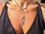 boho-chic leather and silver necklace.