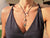 boho-chic leather and silver necklace.