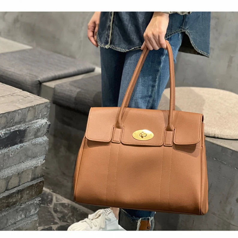 Full-Grain Leather Tote Bag