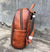 Embossed leather Backpack