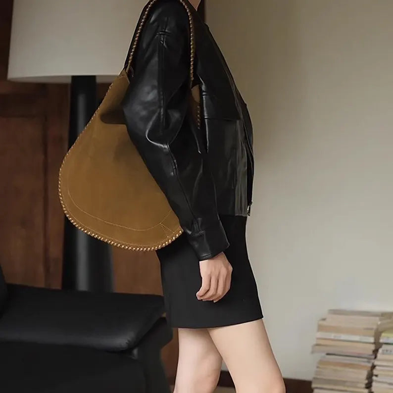 Handcrafted Braided Suede bag