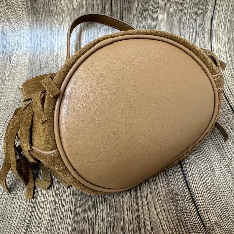 TOGO Cowhide Leather Bag with Tassels