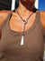 Luna Pendant Leather Necklace