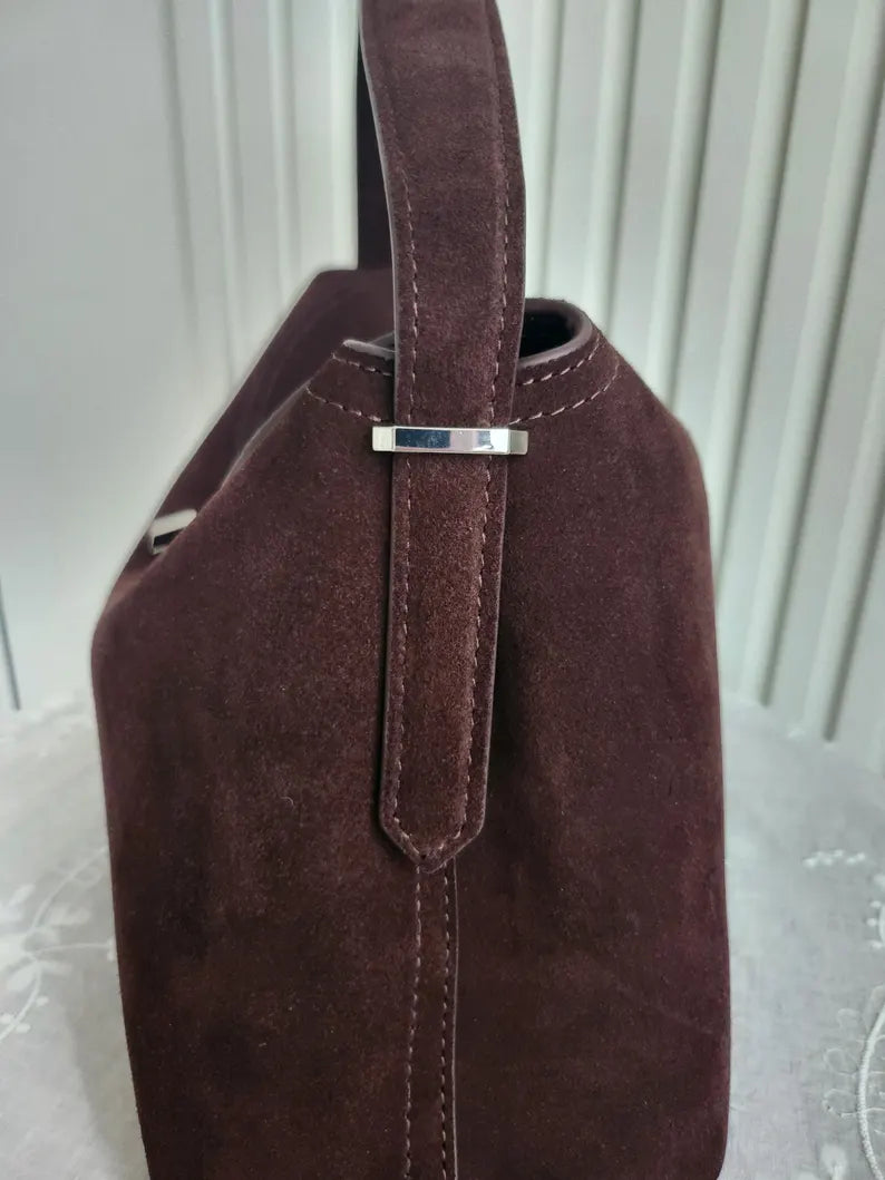 T-Lock Suede shoulder bag