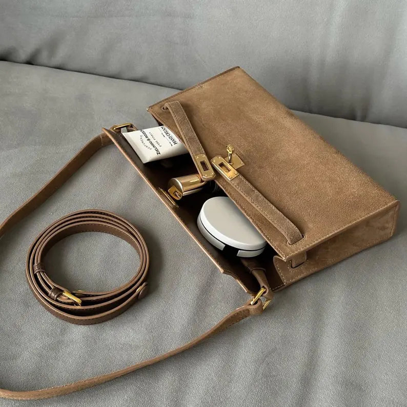 Genuine Suede Classic Shoulder Bag