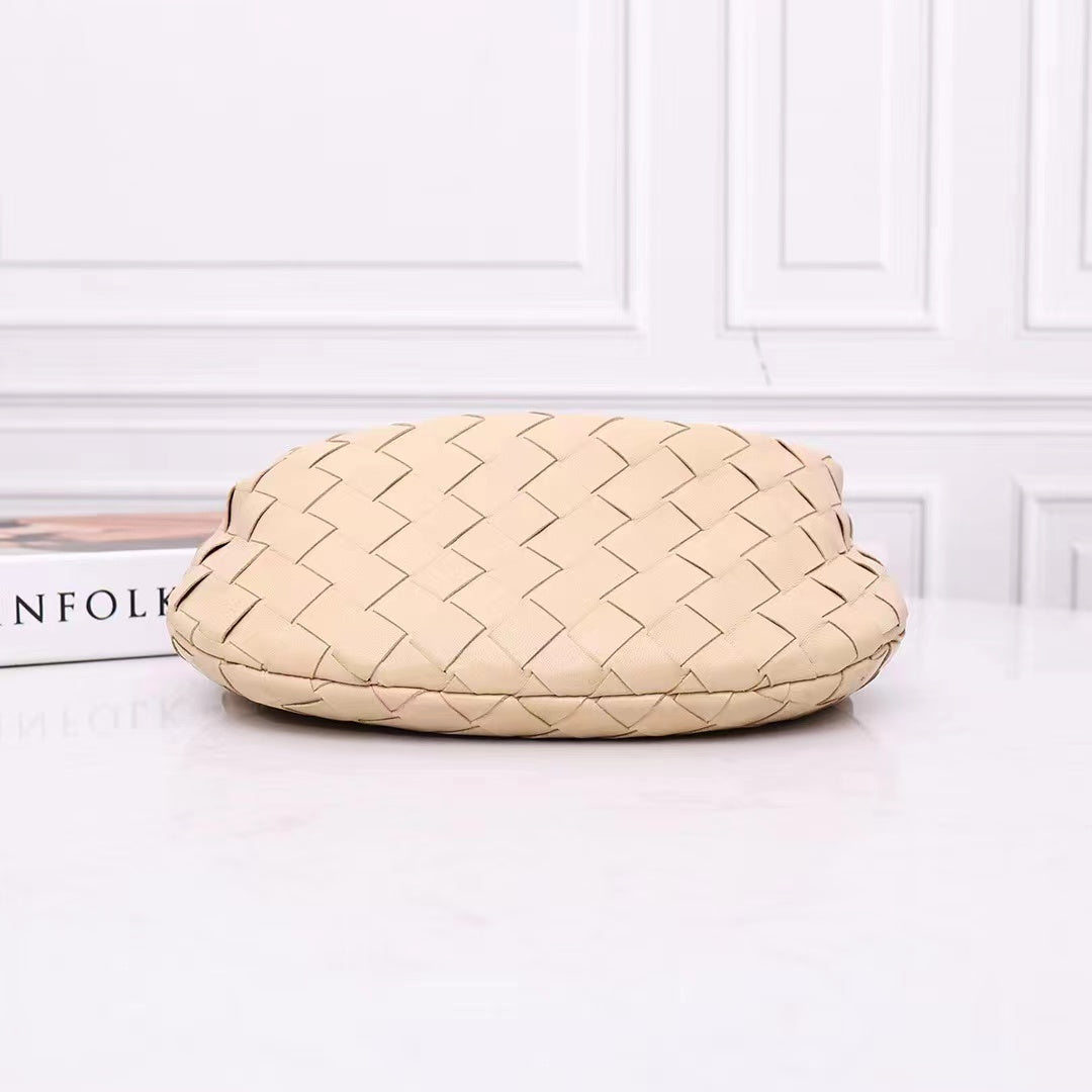 woven leather clutch bag