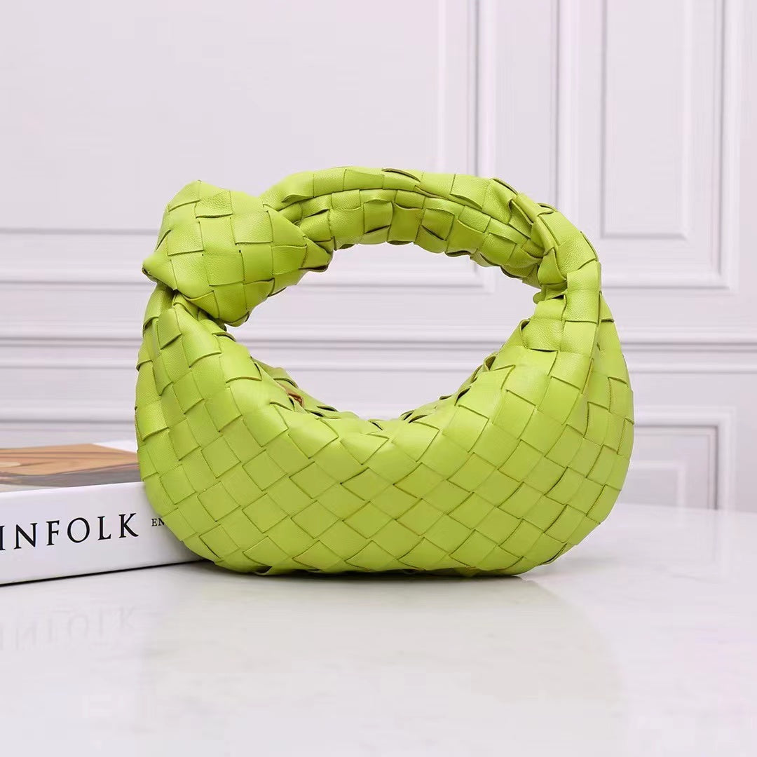 woven leather clutch bag