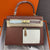 Mini Leather Tote with Front Zipper
