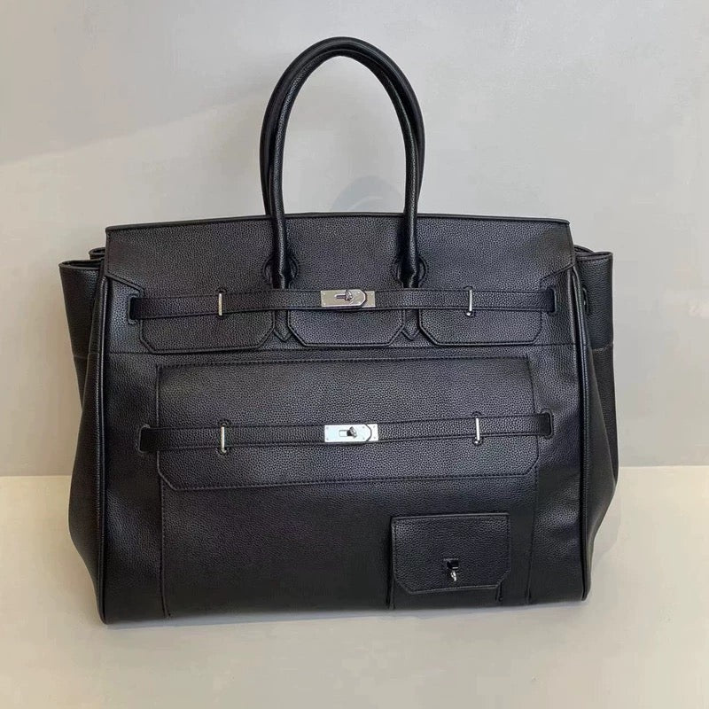 H-Large Full Grain Leather Tote