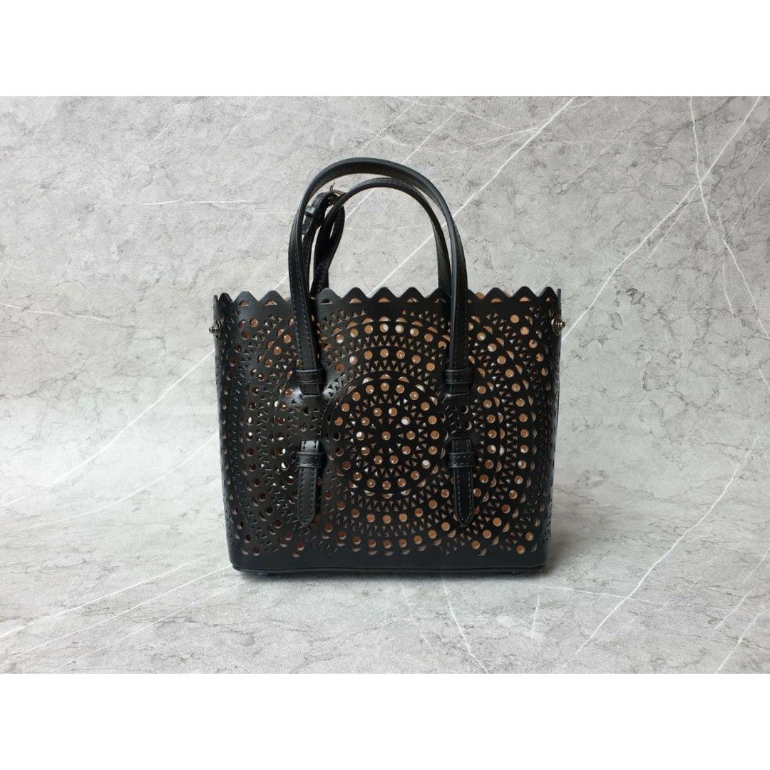 Leather  Hollow out Tote Bag