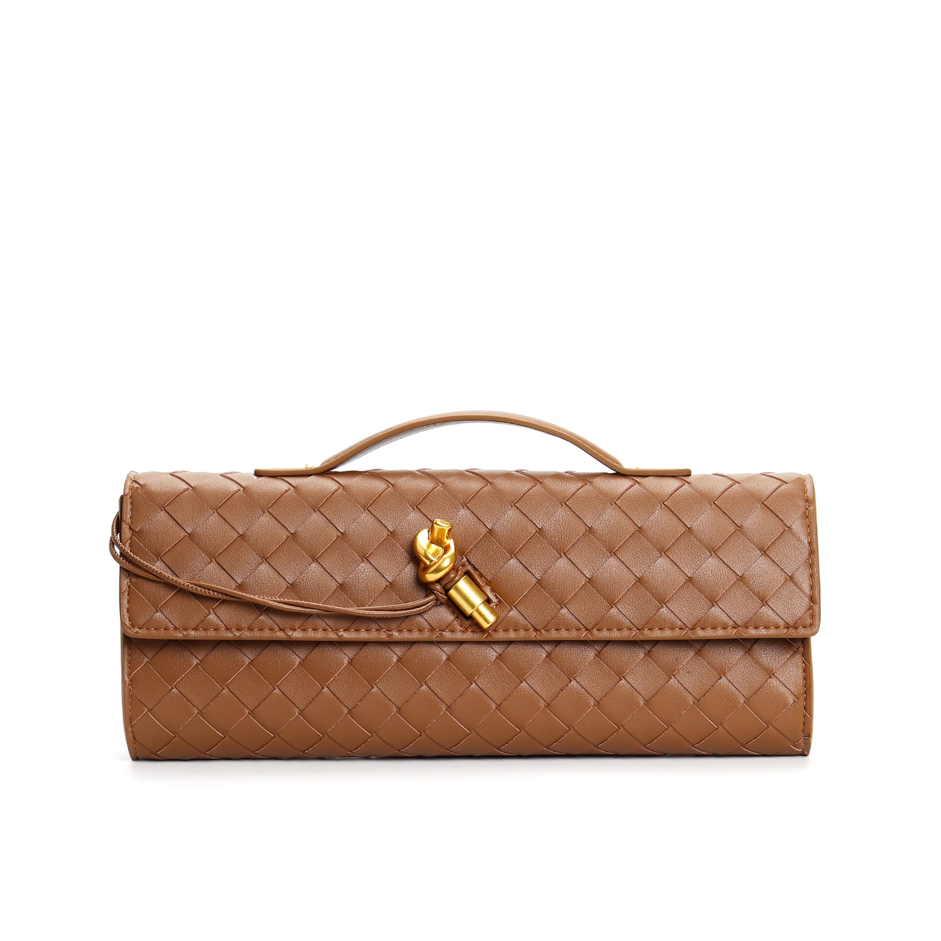 Leather clutch bag