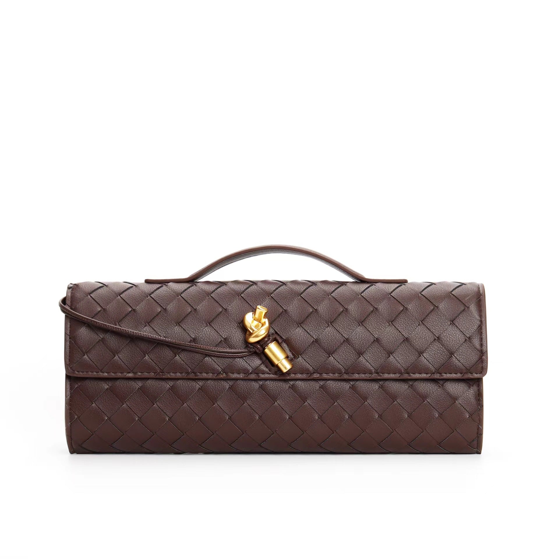 Leather clutch bag